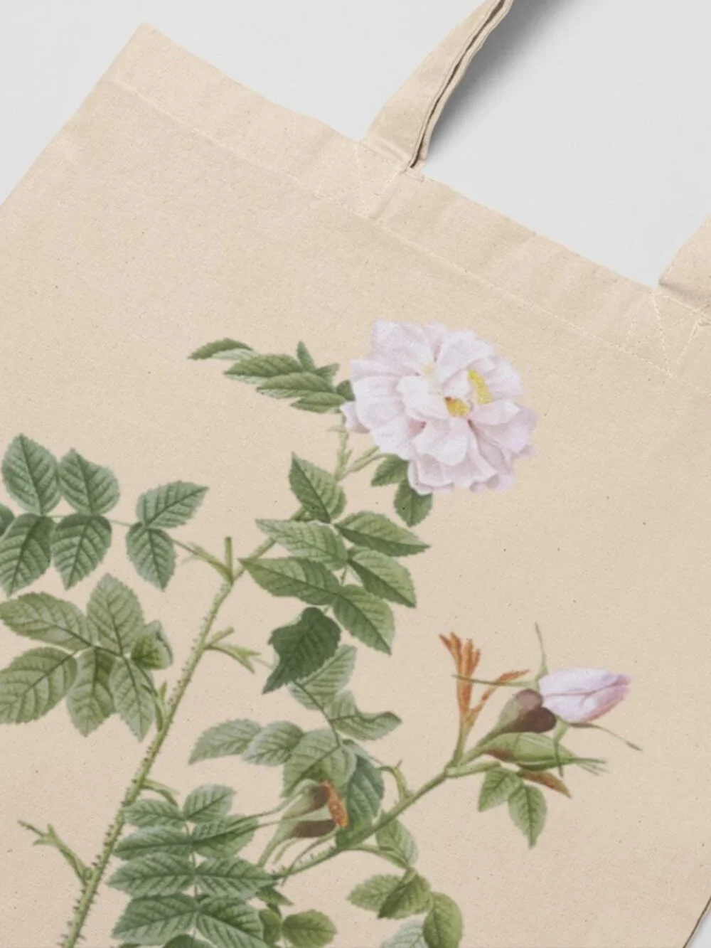 Orbefsanea Rose Vintage Floral Print Graphic Canvas Tote Bag